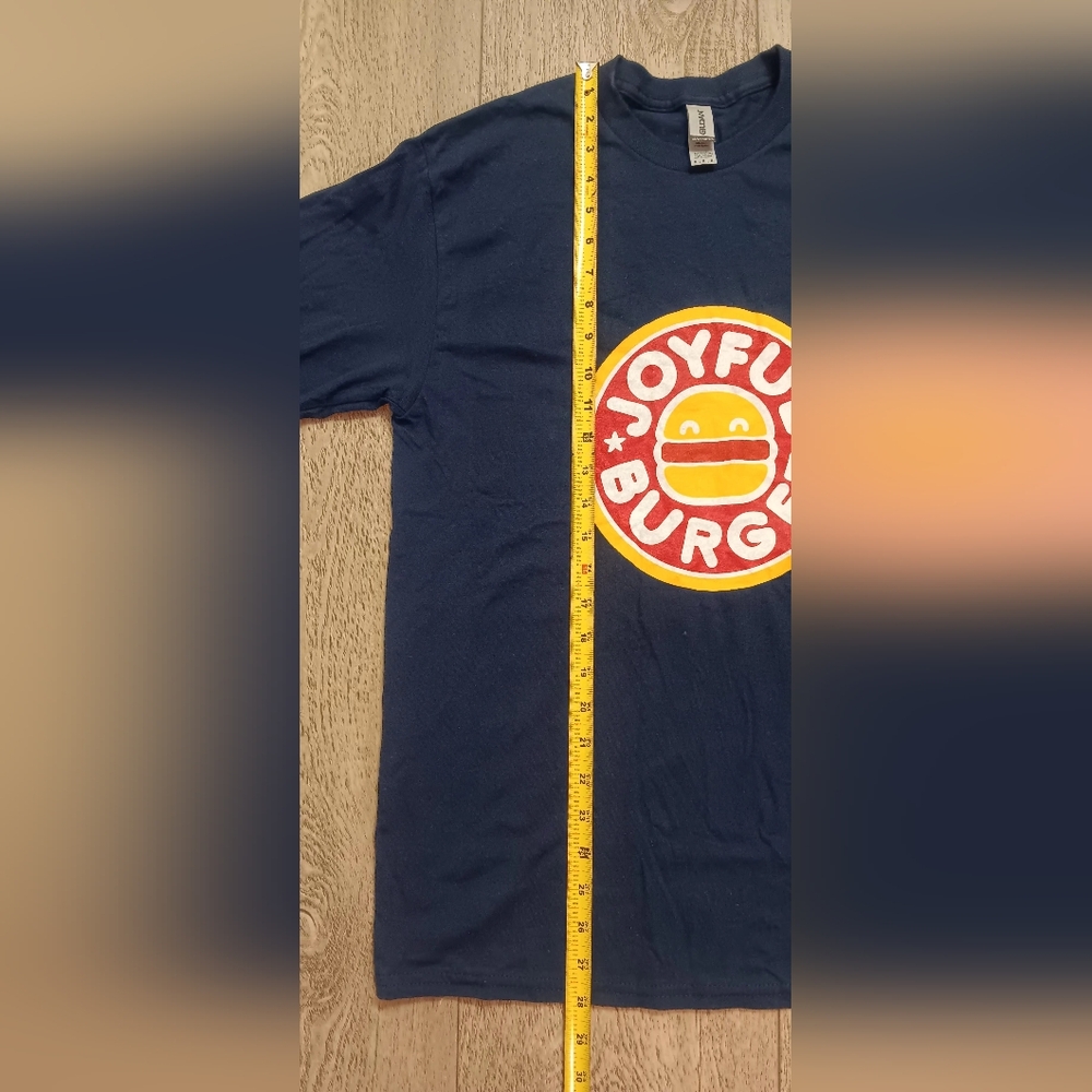 Joyful Burger Long Sleeve Blue T-Shirt, Medium Size. - Picture 4 of 7